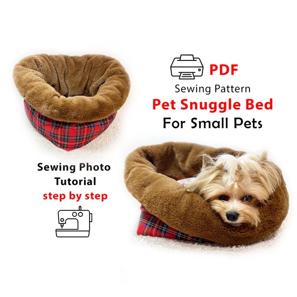 Pets Sleeping Sack Sewing Pattern and Tutorial PDF - Dog Sleeping Bed - Dog Sleeping Bag - Washable dog bed - dog Anxiety bed - A4/US Letter