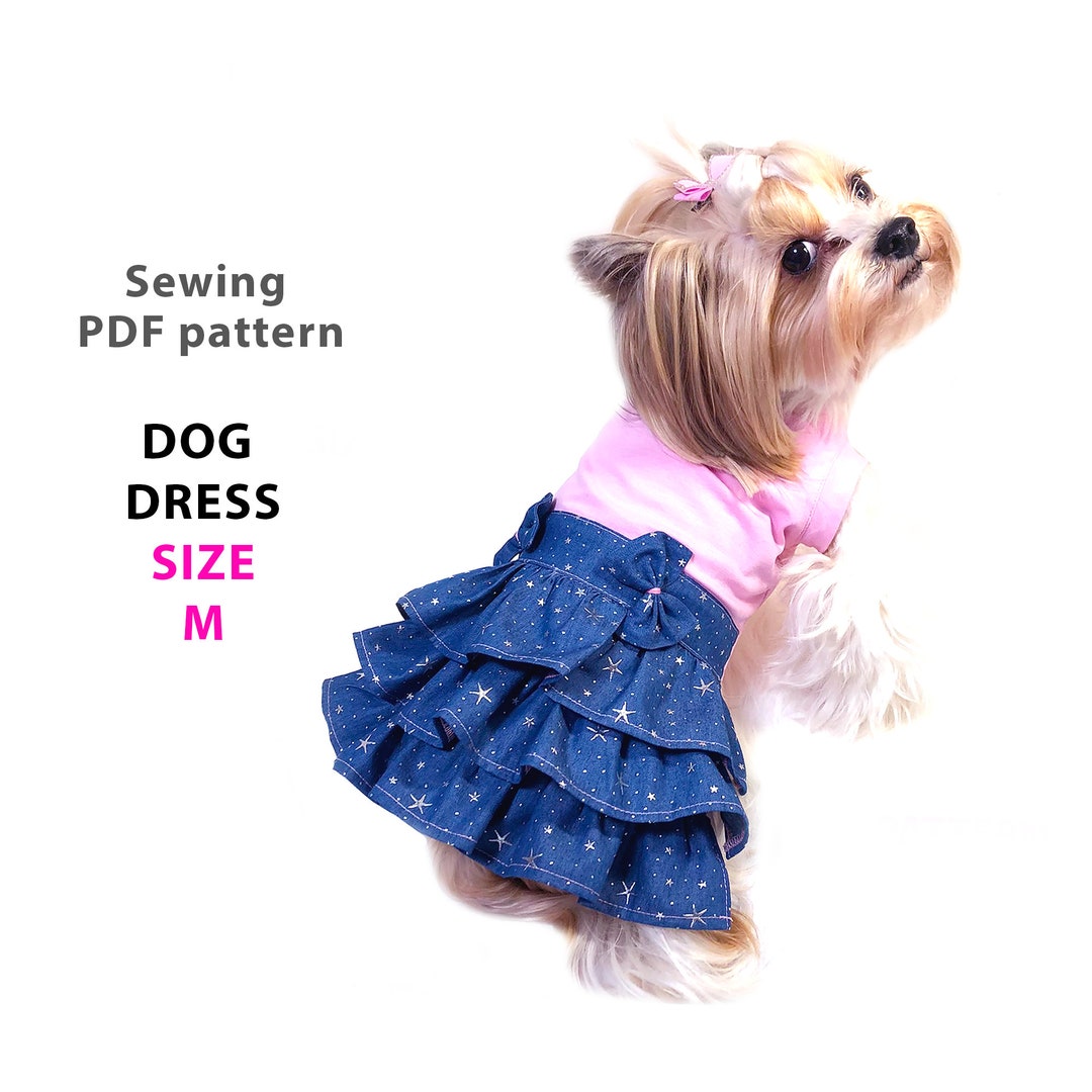 Size M Dog Dress Sewing Pattern PDF Sewing Pattern Dog Dress Etsy Canada