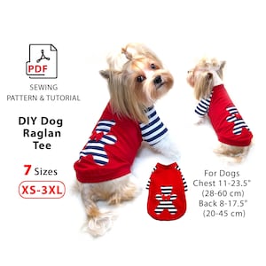 Dog sweater sewing pattern | digital download PDF | 7 sizes XS-3XL | small dog sweater | medium dog sweater | diy custom dog sweater | A4/US
