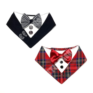 dog bandana pattern, tuxedo bandana, multi-size pattern, pet accessories, sewing pattern for pets, easy to sew, printable pattern, dog clothing pattern, sewing tutorial for pets, DIY dog bandana