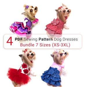 Most Popular PDF Sewing Pattern Dog Dresses Bundle 7 Sizes XS-3XL