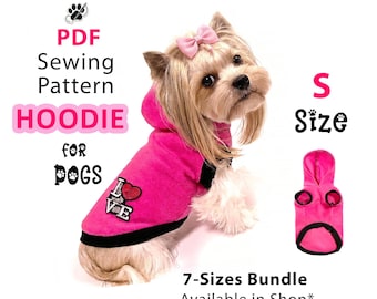 Naaipatroon voor een hoodie voor kleine honden, maat S: stapsgewijze handleiding (PDF downloaden en printen)