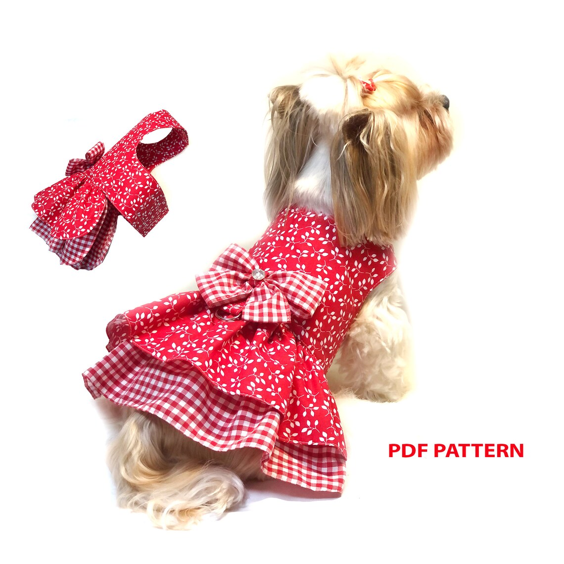 Size S Dog Harness Dress PDF Digital Pattern Dog Dress Size Etsy