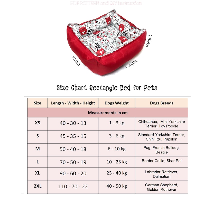 Pet bed pattern
Dog bed sewing
Cat bed pattern
Small pet bed
Medium dog bed
Large pet bed
Reversible bed
DIY dog bed
Cozy cat bed
Pet bed PDF
Dog bed 6 sizes
Washable bed
Custom pet bed