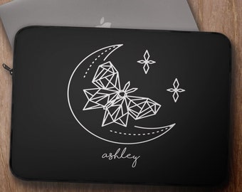 Personalized Geometric Butterfly Moon Laptop Sleeve