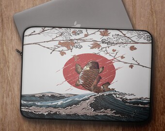 Laptop Sleeve for 10 12 13 15 17 inch laptop - Classical Japanese Art Print Laptop Cover - MacBook, HP, Dell, Chromebook Protective Sleeve