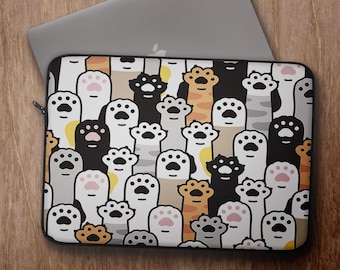 Cat Paws Padded Laptop Sleeve: Neoprene Tablet Cover