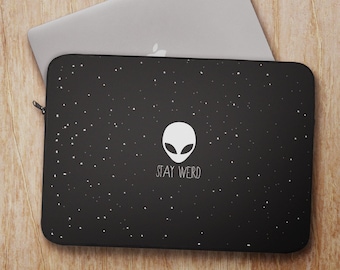 Alien Head Laptop Sleeve: Funny Protective Case for Macbook, HP, iPad