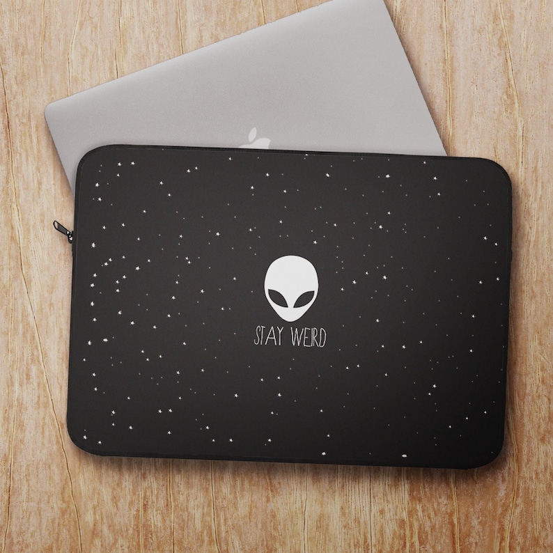 Alien Head Laptop Sleeve: Funny Protective Case for Macbook, HP, iPad image 1