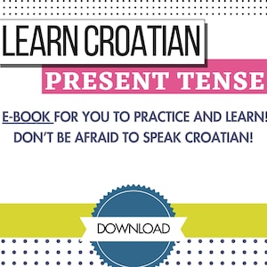 Croatian Present Tense Exercises: Language Learning Workbook (Digital)