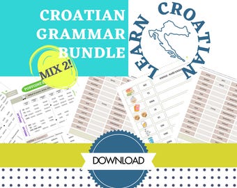 Paquete de gramática croata, libro electrónico para aprender croata, croata para principiantes, descargar libro de idioma croata, material de gramática croata