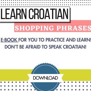 クロアチア語のショッピングフレーズ：旅行語彙ワークブック（デジタルダウンロード）