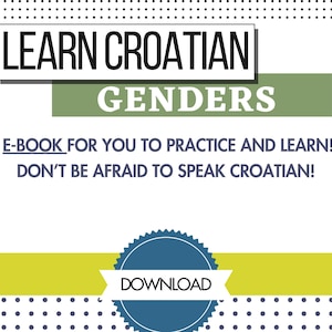 Croatian Genders E-Book: Language Learning (Digital Download)