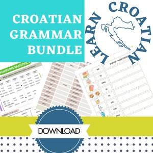 Croatian Grammar Bundle, Learn Croatian E-book, Croatian For Beginners, Download Croatian Language book, Croatian Grammar material