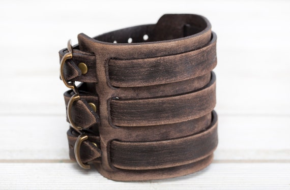 leather cuff bracelet men