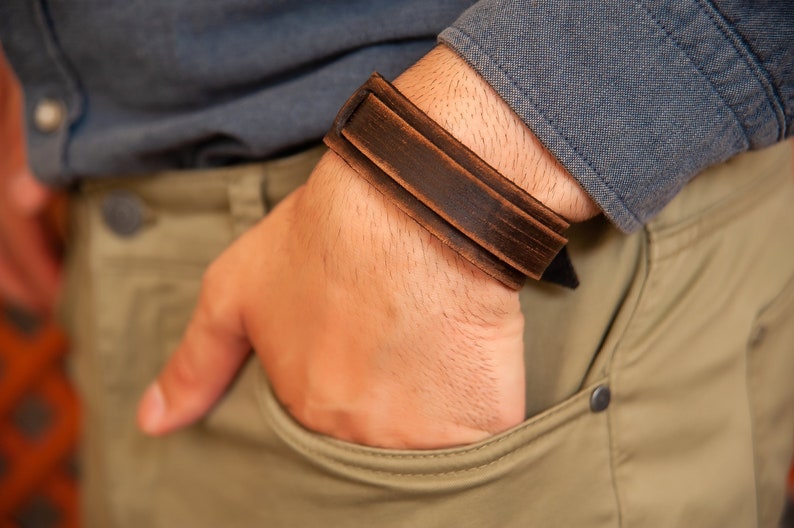 worn out brown bracelet, bracelet gift for him, adjustable leather bracelet, mens leather bracelet, gift for him, gift for men,mens bracelet 