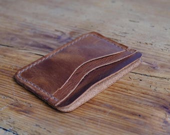 Mens Leather Card Wallet, Minimalist Card Holder, Leather Card Case, Slim Card Wallet