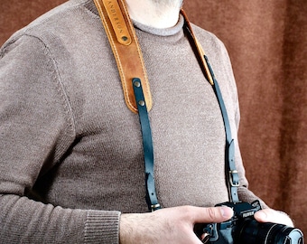Custom Camera Strap, Personalized Photographer Gift, Gift for Photographers, DSLR Leather Camera Strap, Birthday Gift