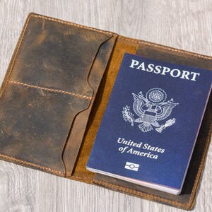 personalized leather passport cover, Custom leather passport holder, gift for traveller, Travel Passport Personalized Cover