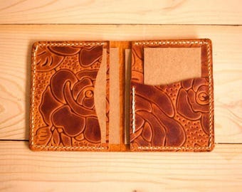 Womens card holder, Slim Leather Card Wallet, Card Holder, Small Leather Wallet, Business Card holder, Handmade bifold wallet