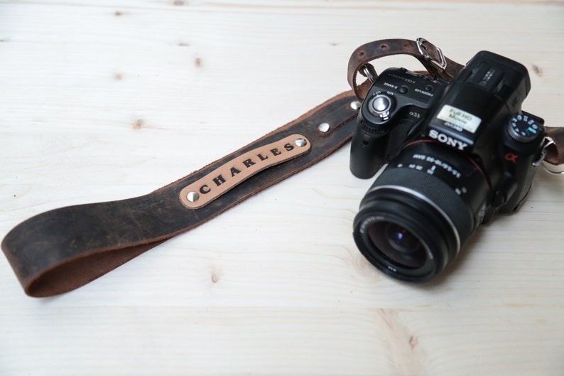 Personalized camera strap leather camera strap custom camera strap canon dslr camera holder gift for men gift for women birthday gift image 6