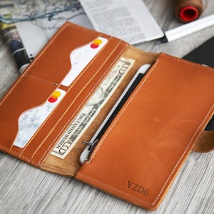 Personalized leather wallet, womens leather wallet, wallet gift for women, custom leather wallet, gift for mom, gift for her, leather wallet