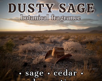 Dusty Sage Cologne Oil – Cedar, Sage, Vetiver, Natural Woody Fragrance