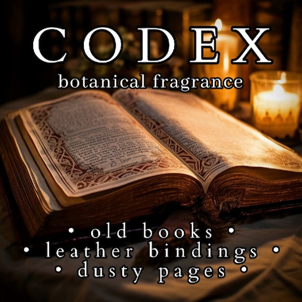 CODEX - Old Books - Natural Cologne Oil, Body Spray, Perfume Oil, Diffuser Oil, Air Mist- Book Scent Unisex Botanical Fragrance, Library