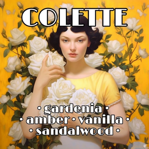 COLETTE - Gardenia, Amber, Vanilla - Botanical Cologne Oil or Mist - Natural Perfume Oil - Sensual Fragrance - Diffuser Oil, Body Spray