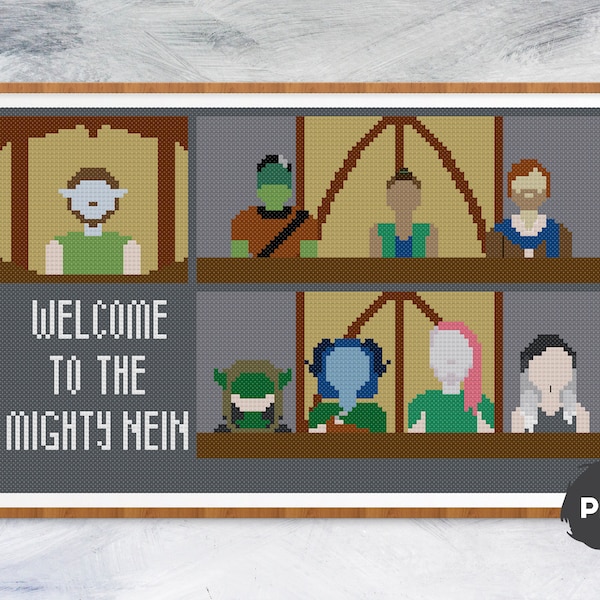 Pattern: Welcome to the Mighty Nein! Critical Role cross stitch pattern (updated)