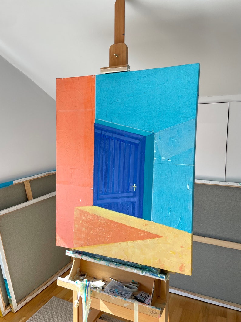 Original Large Acrylic Painting on Canvas Modern Etsy