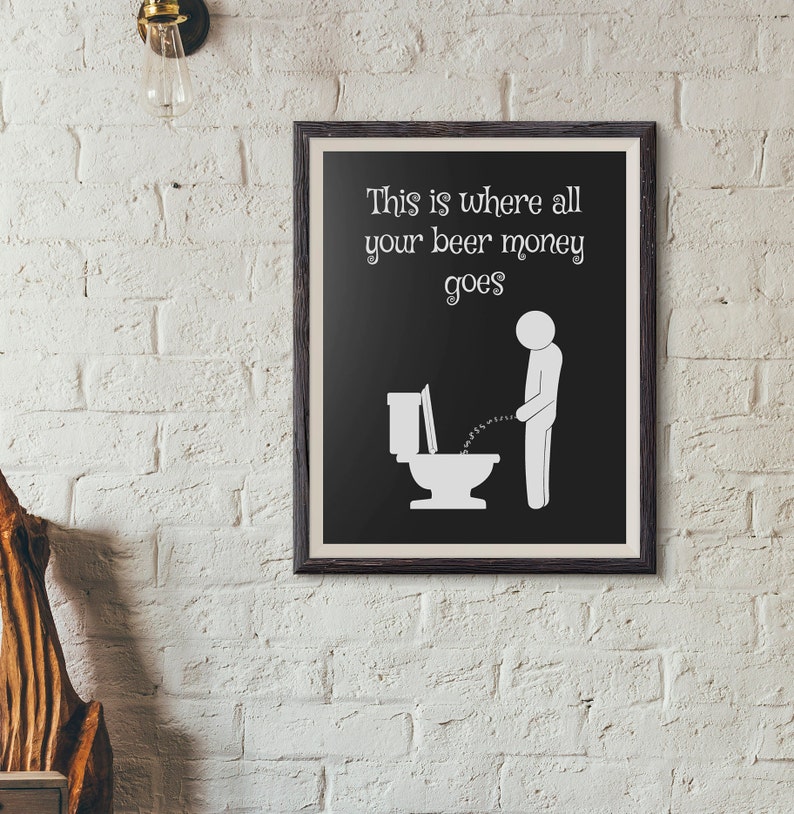 Funny, Bathroom Wall Art, Bathroom Signs, Bathroom Wall Decor, Wall