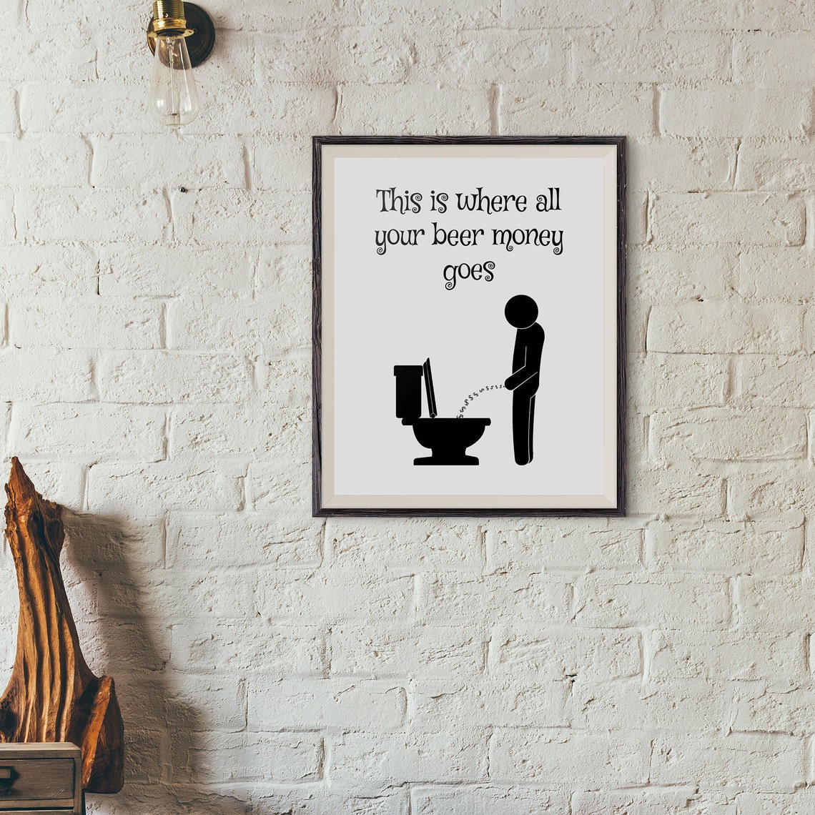 Funny Bathroom Signs, Wall Art Decor, Beer Lover Gift, Instant Download ...