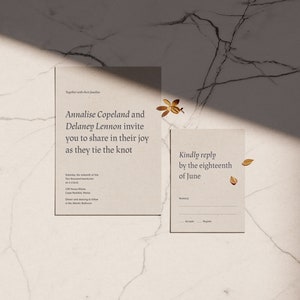 Bold Serif Letterpress Invitation Suite