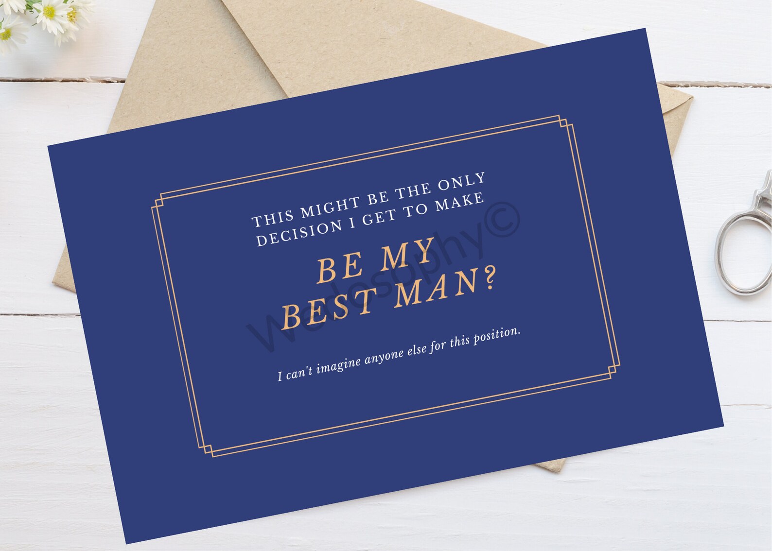 Be My Best Man Proposal Wedding Instant Digital Download Card Etsy