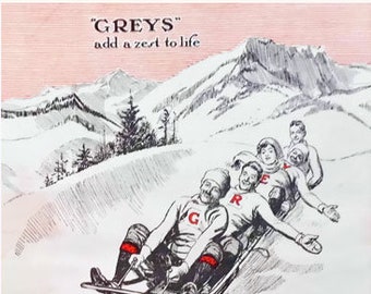Vintage ad for Greys Cigarettes