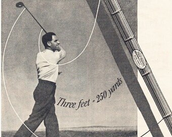 Vintage advert for True Temper golf shafts