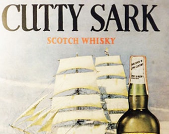 Vintage advertising print: Cutty Sark Whisky