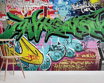 Graffiti Wallpaper Etsy