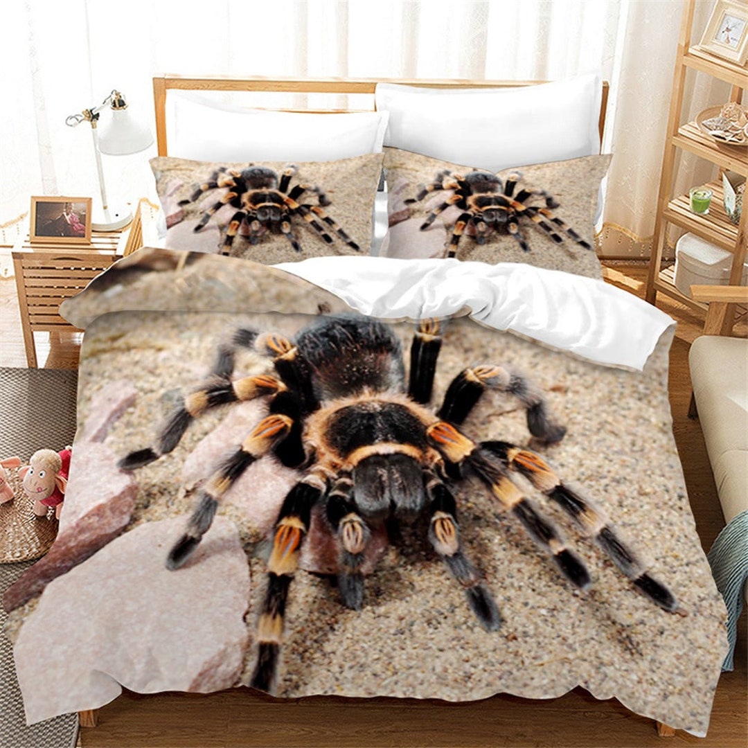 3D Spider Duvet Covers Set, Desert Quilt Cover, Giant Bedding Set