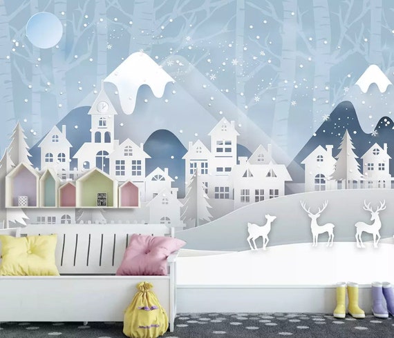 Removable Blue Elk Wall Sticker Removable Blue Elk Wall Sticker