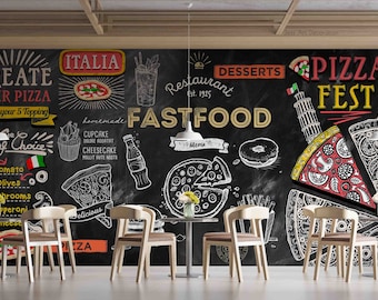 Buy 3D Italia Pizza Wallpaper Fast Food Wall Mural Restaurant Online in India - Etsy Buy 3D Italia Pizza Wallpaper Fast Food Wall Mural Restaurant Online in India - Etsy