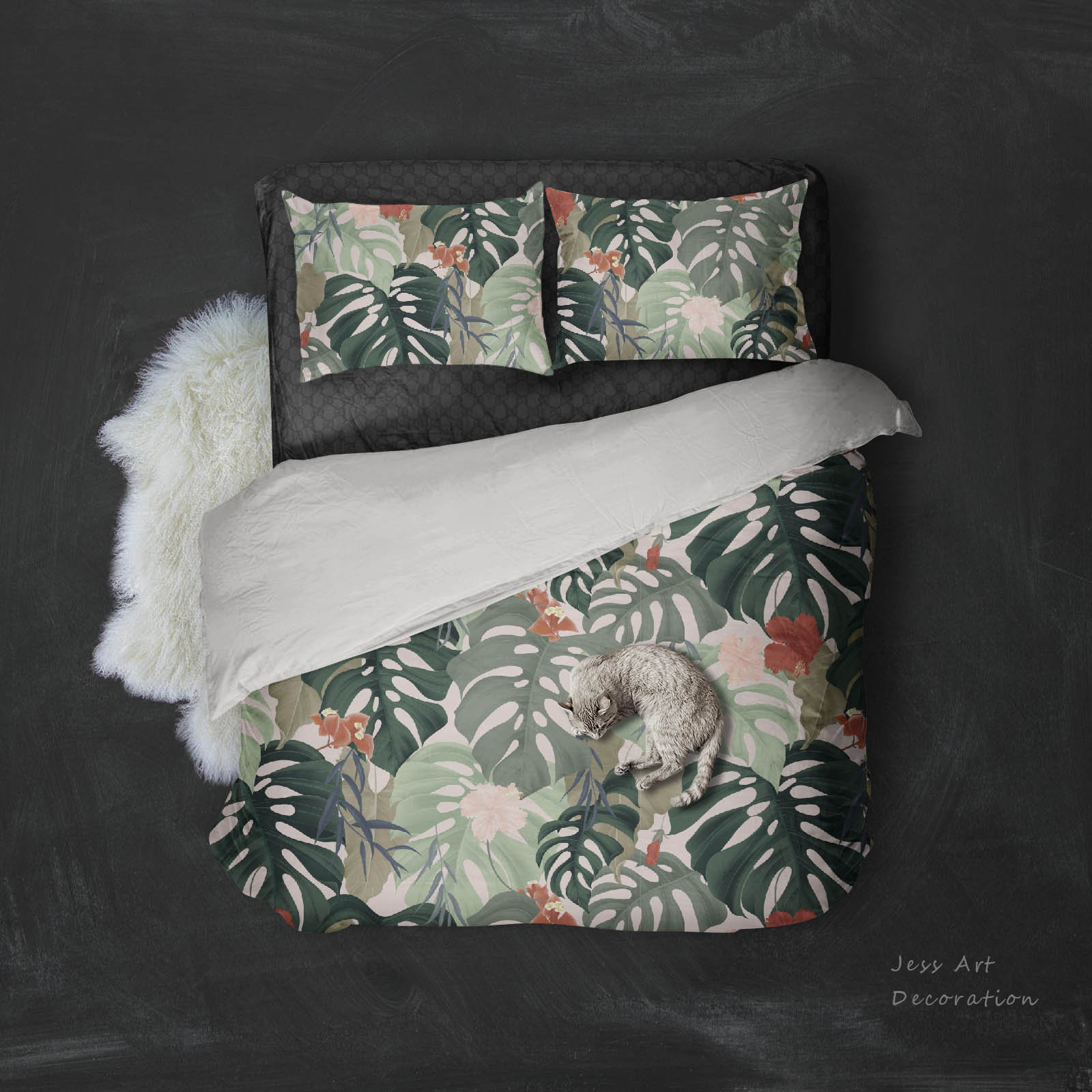 3D Tropical Banana leaf Bedding Set Quilt Cover Quilt Duvet Etsy