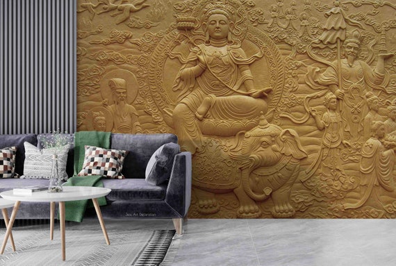 Buy Wallpaper Volumetric Gray Venetian Plaster Wall Art Peel and Online in  India  Etsy