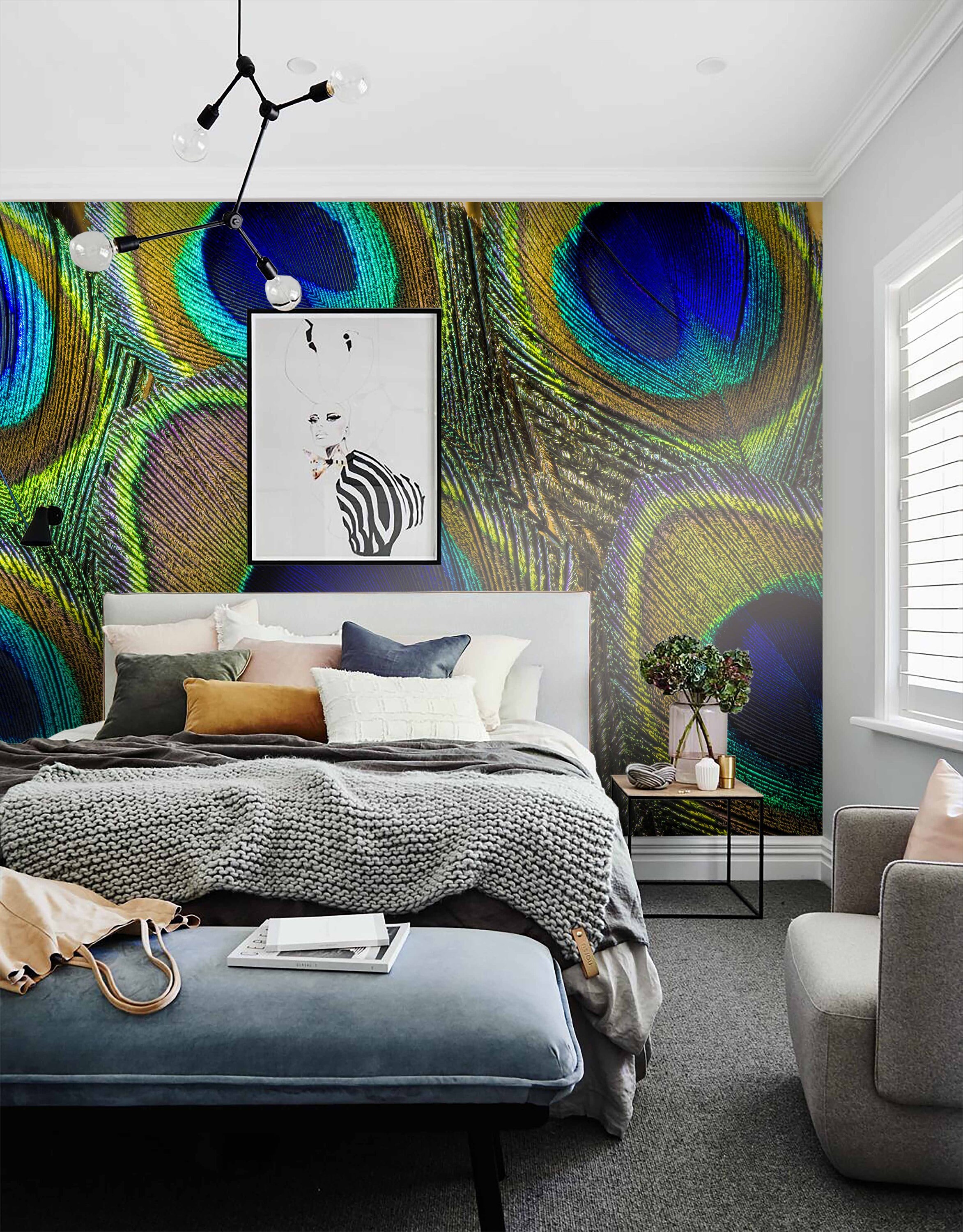 Premium AI Image | wallpaper 3d classic pattern feather