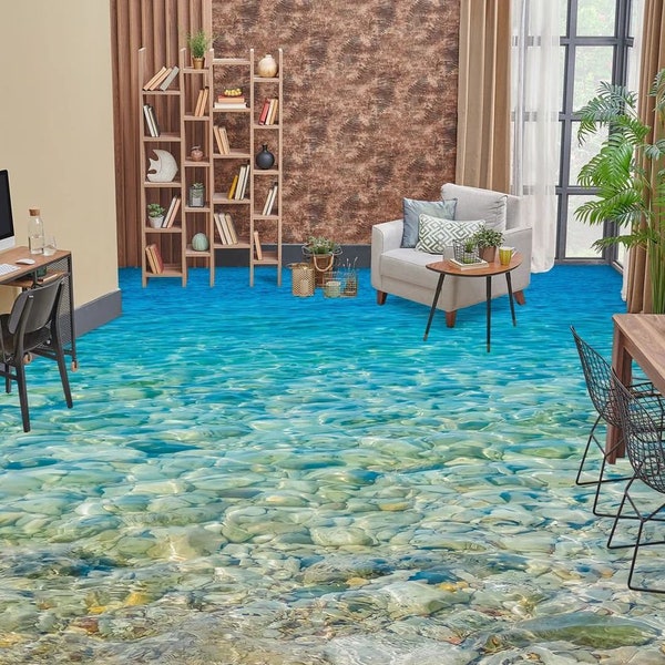 3D ALOCASIA FLOOR MURAL  3m wide and 4m high in HEAVY DUTY VINYL