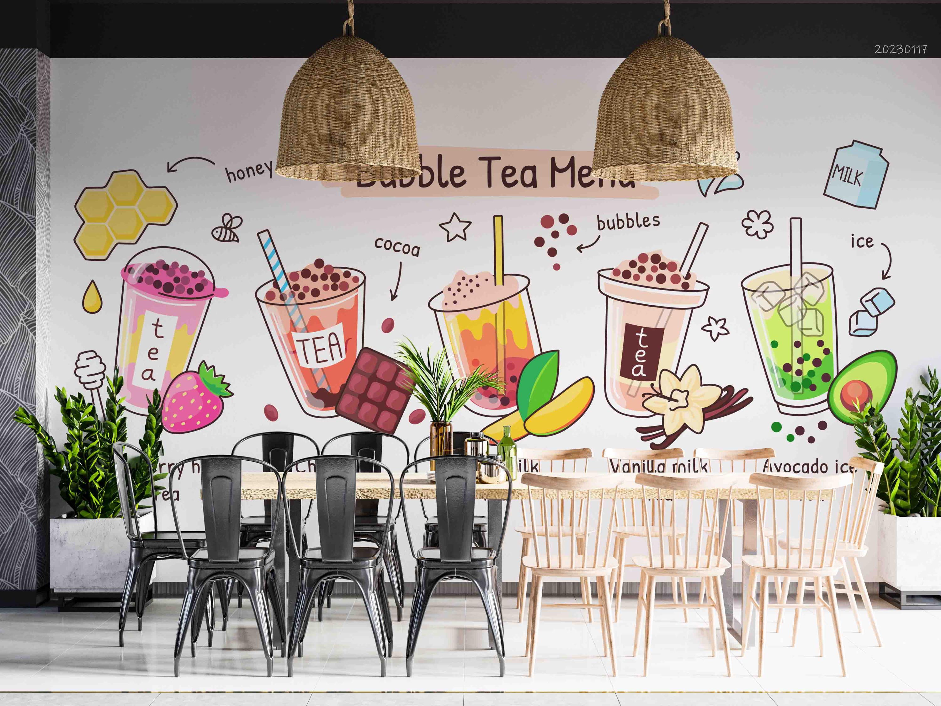 Savoureux Bubble Tea Thé Au Lait Aux Perles De Tapioca Thé Boba Boisson Asiatique Taïwanaise