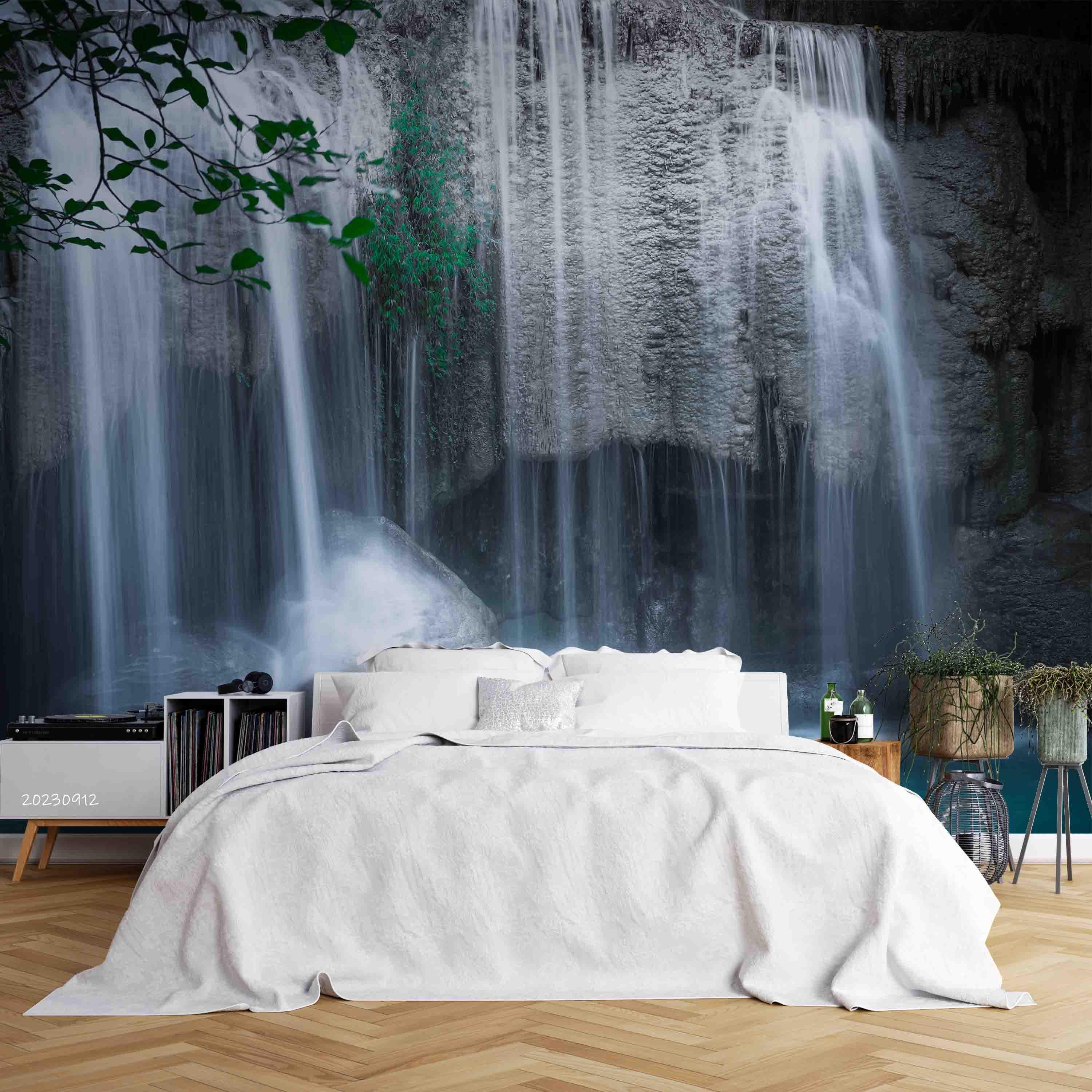 Waterfall Landscape Wall Mural – 3D Peel and Stick Wallpaper - Etsy