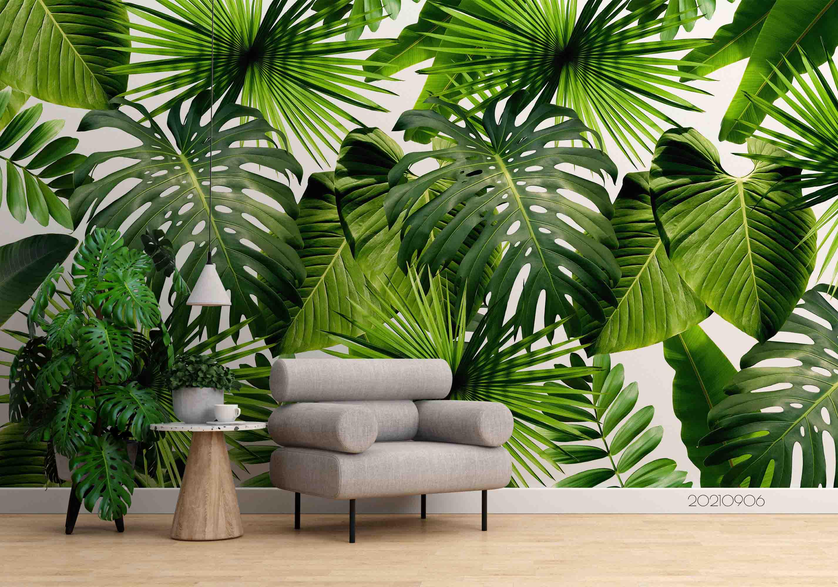 Green Tropical Leaves Wall Mural – Peel and Stick Wallpaper - Etsy