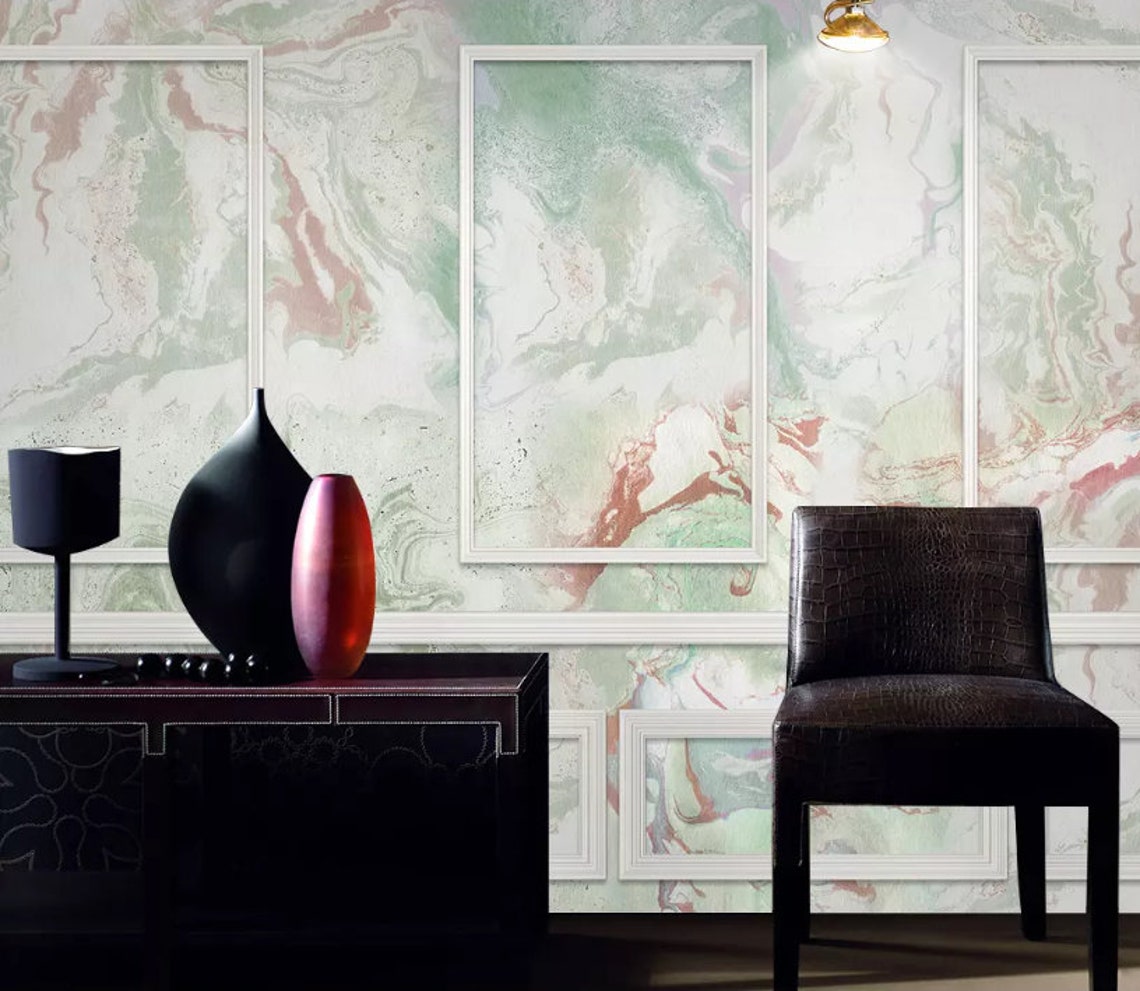 3D Vintage Decorative Marble Texture Wallpaper Removable | Etsy